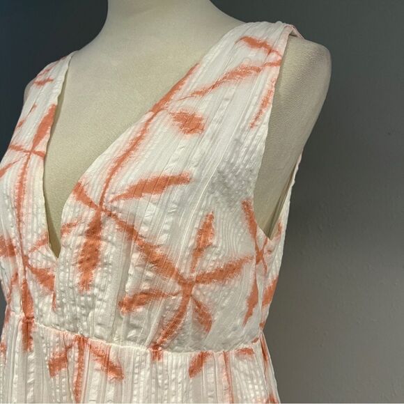 Loft deep v-neck Sleeveless Tie dye mini a-line dress size small - Picture 3 of 12